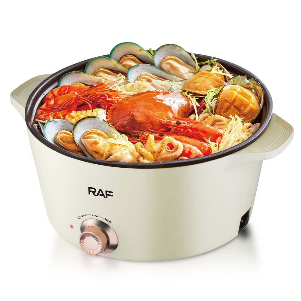 RAF European Standard Multifunctional Electric Cooker Household Electric Frying Pan Non-stick Pan Electric Cooker Steamer5L+7L