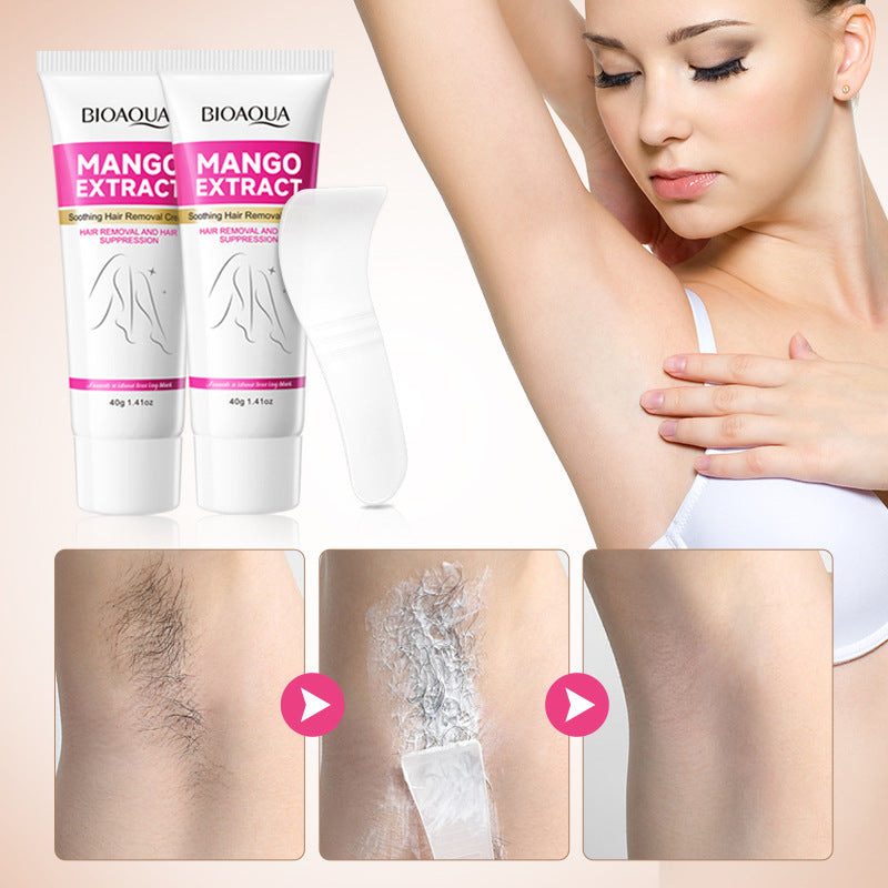 Mango Soothing Hair Removal Cream40g BIOAOUA Non-irritating Underarm Hair Removal Cream  Wholesale