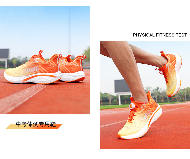 Full Palm Carbon Plate Running Shoes Mesh Ultra-Light Shock Absorption Men and Women Students Racing Jogging Sports Marathon Professional Running Shoes