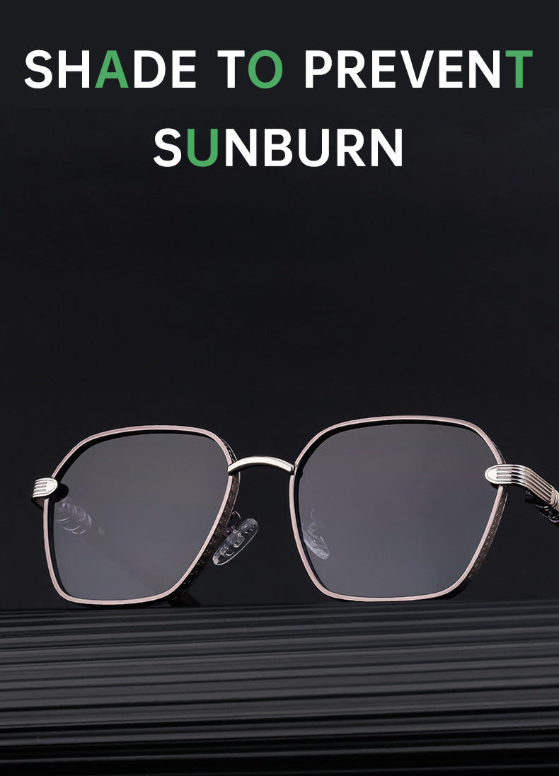 Vintage Imitation Wood Grain Temple Men's Sunglasses Outdoor Driving Square Frame Sunglasses Wholesale shades