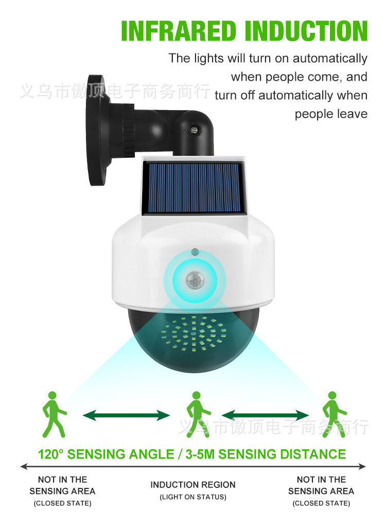 Simulated Surveillance Light Solar Garden Light Fake Camera Street Light Human Body Sensor Wall Light Split-Type Garden Light