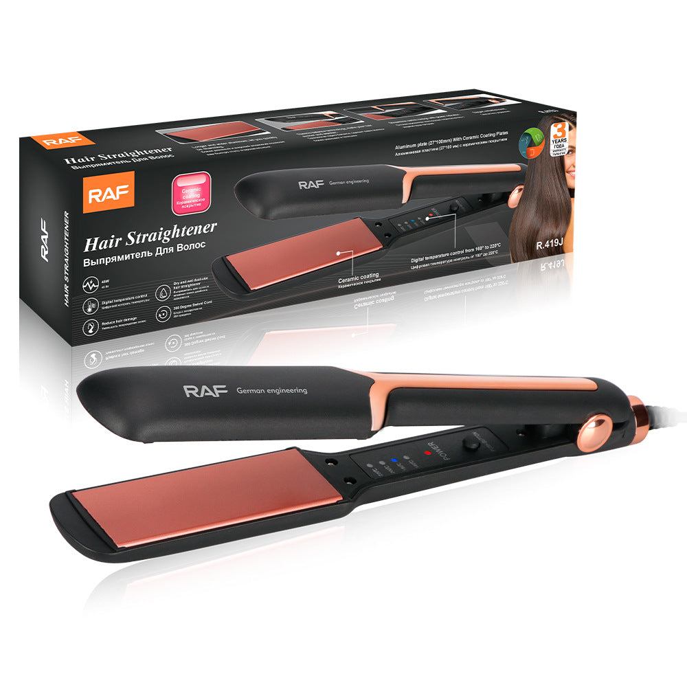 RAF EU Standard Hair Straightener Negative Ion Hair Straightener Home Use Volumizing Hair Root Straightening Iron Hair Styling Curling Iron