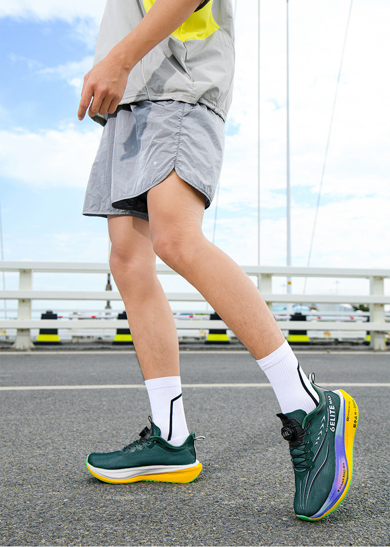 Feiteng6New Style Real Explosive Carbon Plate High Elastic Cushioning Running Shoes Luminous Casual fashion Couple Rotating Buckle Sneakers