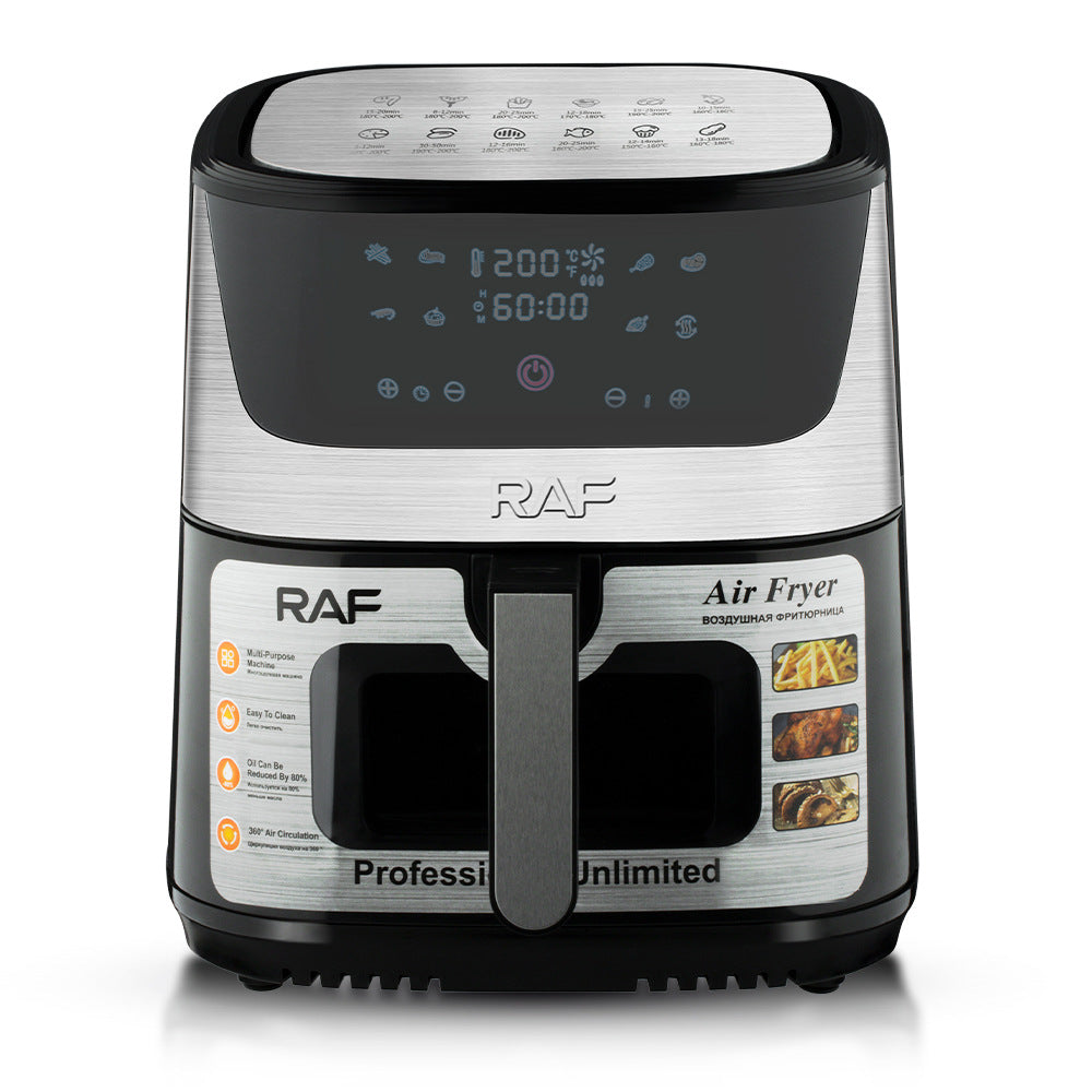 RAF European Standard Large Capacity Air Fryer8L Multifunctional Household Electric Deep Fryer with Visual Intelligent Touchscreen and Oil-Free