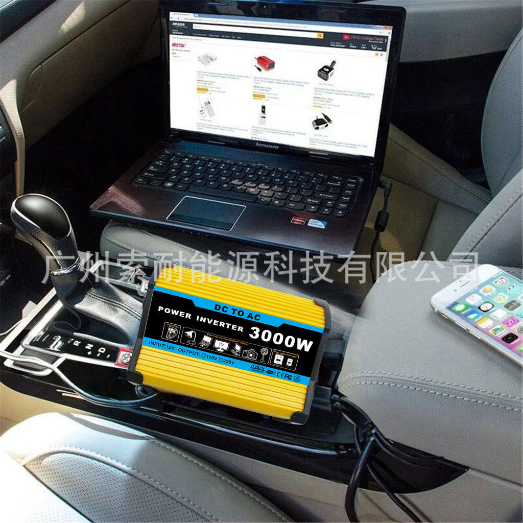 Car Small Electrical Appliances Car Converter Inverter300W Dc12V Transfer Communication110V/220V Double USB Mouth