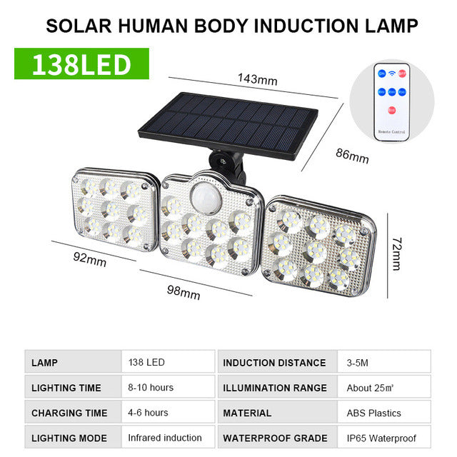 Specialized Outdoor Solar Wall Light LED Split Light Garden Light Garden Light Human Body Sensor Light Street Light