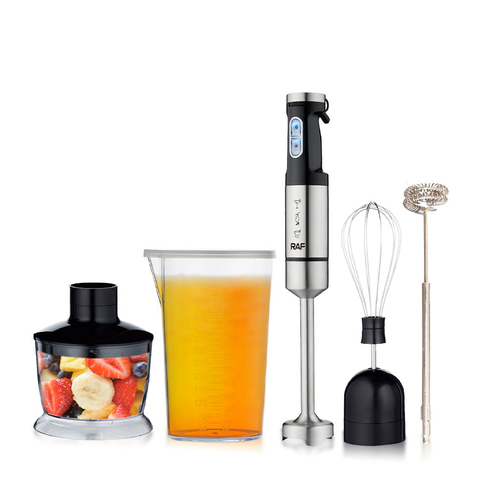 RAF European Standard Portable Household Food Blender 5-in-1 Electric Stainless Steel Cooking Stick Mixer363