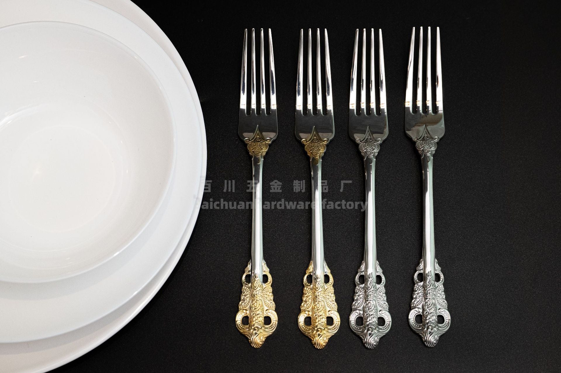 Court316Stainless Steel Tableware Cake Fruit Fork Home Hotel Dessert Fork Western Food Gift Wholesale