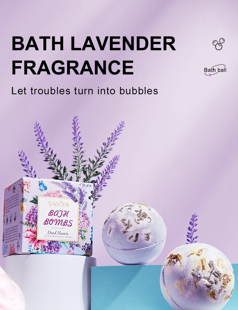 Dried Flower Explosive Bath Salt Ball100gSADOER Clean Fragrance Bath Ball  Wholesale