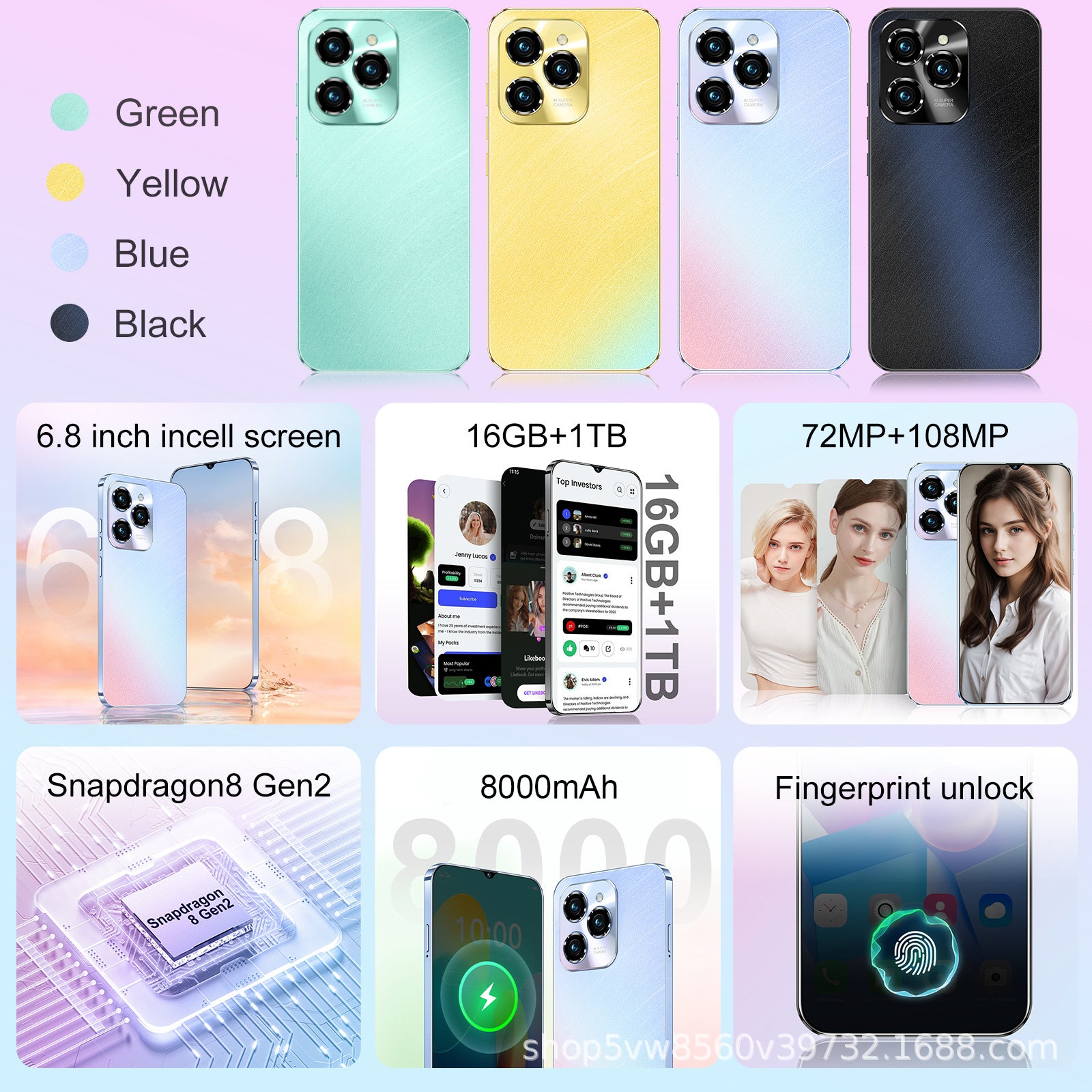 Best-selling in stock Hot40Pro All-in-One Machine16+1T Large Memory Smartphone Source Manufacturer Wholesale