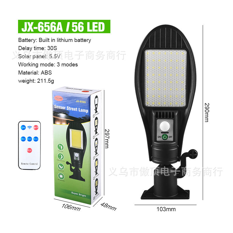 Outdoor Solar Light Human Body Sensing Wall Light Integrated Street Light with Remote Control Garden Light Waterproof Garden Light