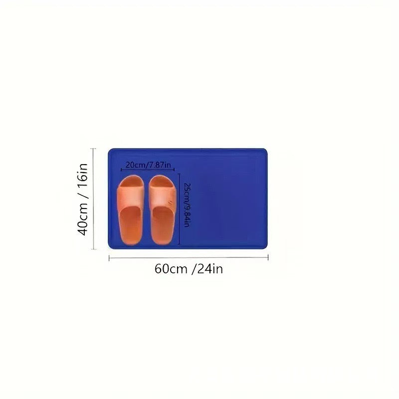 Solid Color Coral Fleece Bathroom Mat Entrance Water Absorption Foot Mat Dirt-Resistant Non-Slip Mat Manufacturer