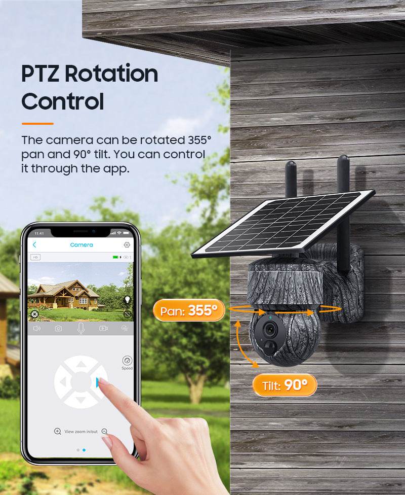 Factory direct sale outdoor camouflage solar waterproof surveillance camera night vision4G Wireless WIFI