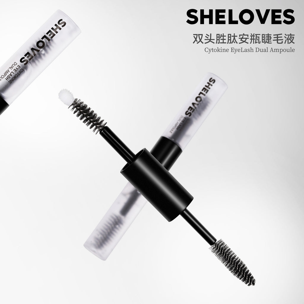 Exclusive Supply Double-ended Ampoule Peptide Eyelash Moisturizing Essence Curling Eyelashes Thick and Long Mascara