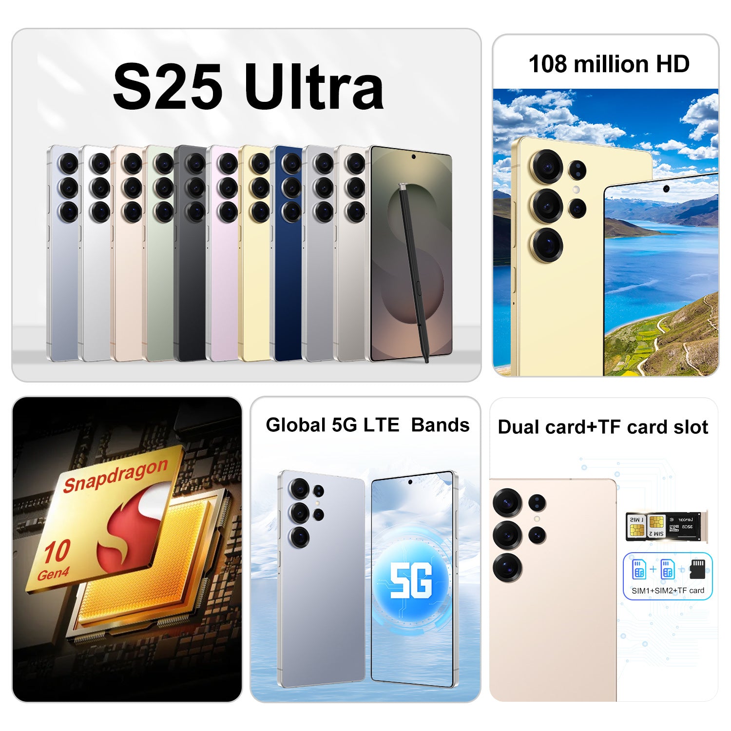 AliExpress TK Popular S25Ultra Android7.3inch smartphone16+1T Brand new, unopened factory