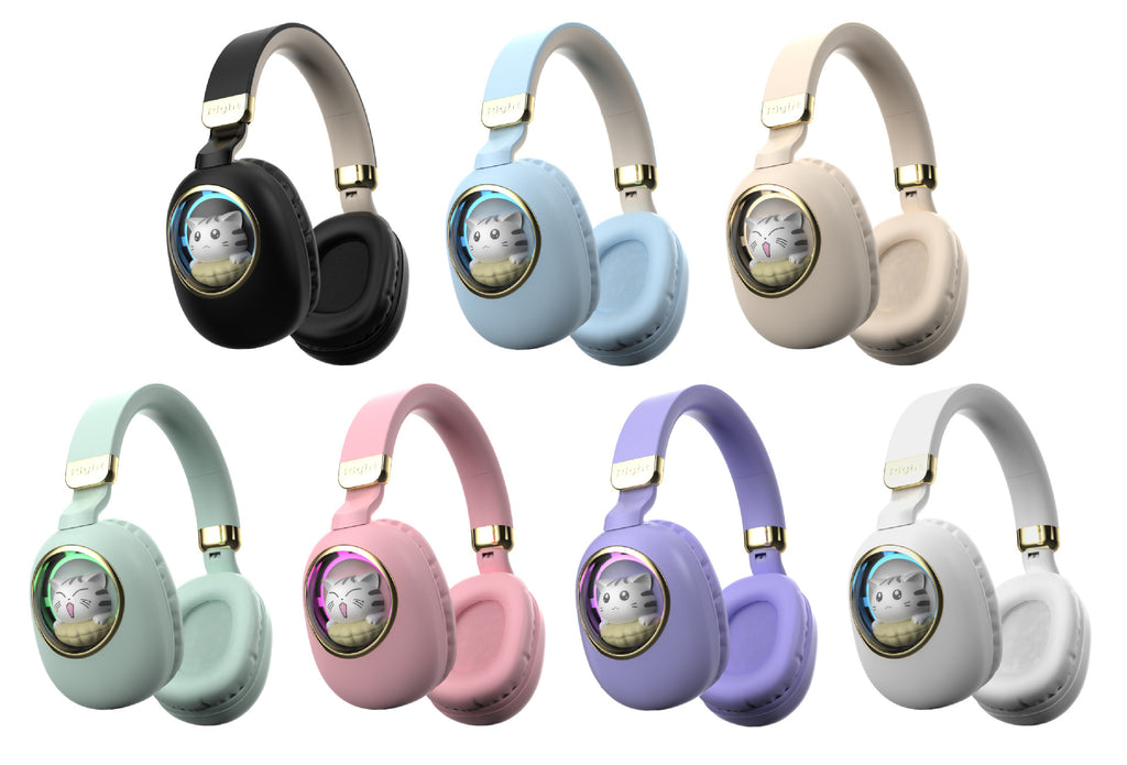 Wireless Headset Bluetooth Earphones Long Battery Life Student Children Cute Cartoon Gaming Headset