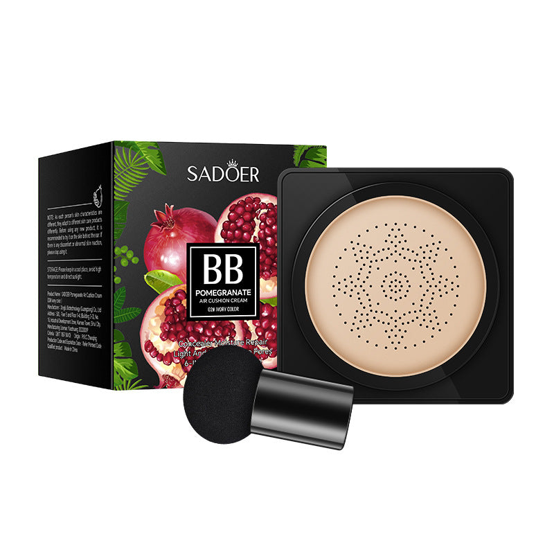 Makeup SADOER Red Pomegranate Concealer Moisturizing Mushroom Cushion Beauty Cream BB Wholesale Cross-Border Foreign Trade Frost