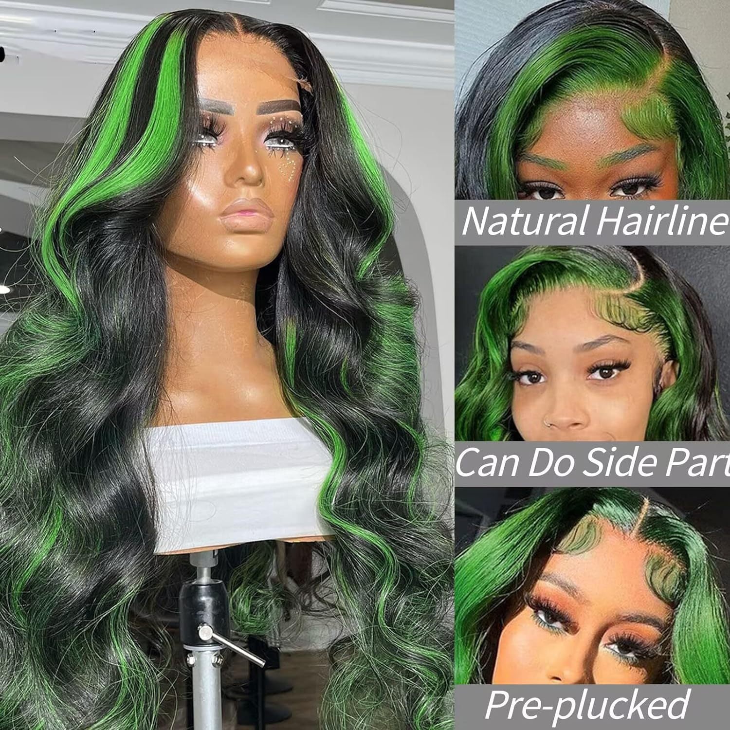Highlight Ombre Lace Front Wig 13x6 Wavy Lace Glueless Wig