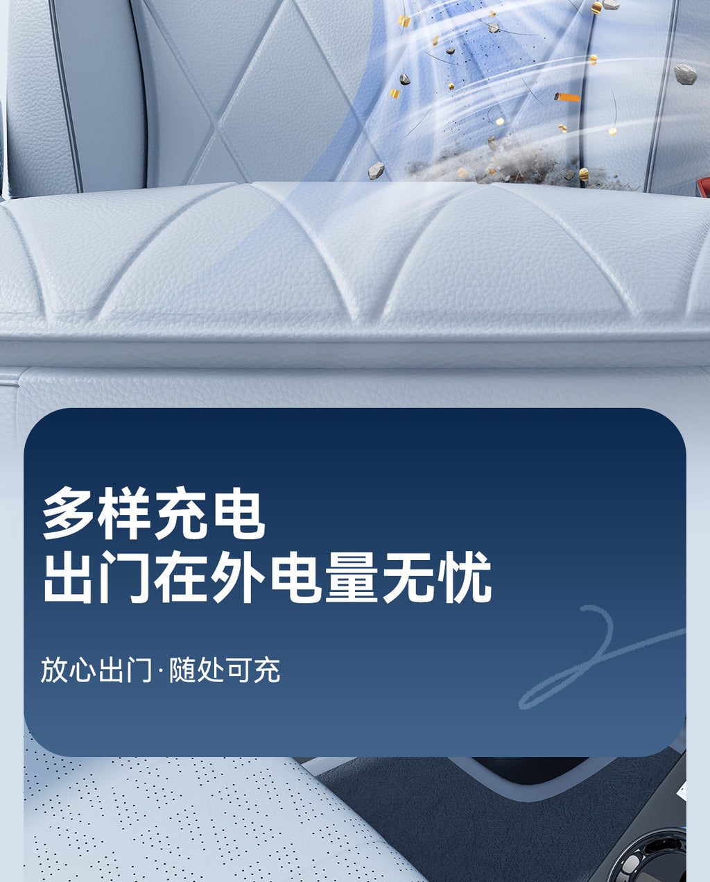 Small Car Vacuum Cleaner Handheld Suction and Blowing Integrated Wireless Super Powerful Suction Portable Home and Car Dual-use Multi-function