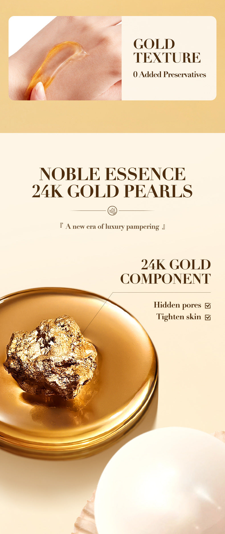 24K Golden Pearl Collagen Hydrating Essence SADOER Moisturizing and Hydrating  Wholesale