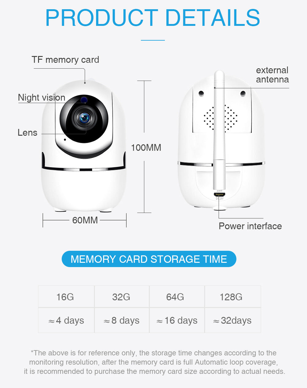 ZIOT Xiaohuangren Home Camera Smart Wireless Surveillance WiFi PTZ Remote Pan Tilt Camera HD Surveillance Camera