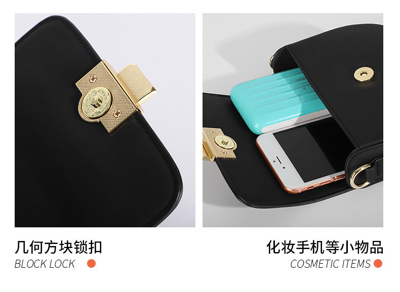New Trendy Fashion Small Square Bag Niche Retro Underarm Bag Personality Stylish High-Quality Simple Crossbody Bag
