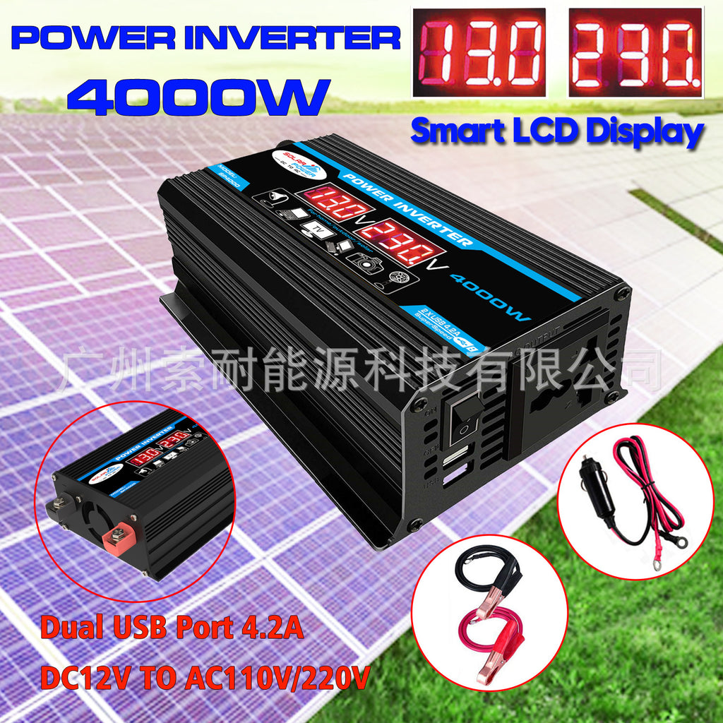 Export car inverter Vehicle Inverter300W 12V Turn110V 220V Dual Voltage Display