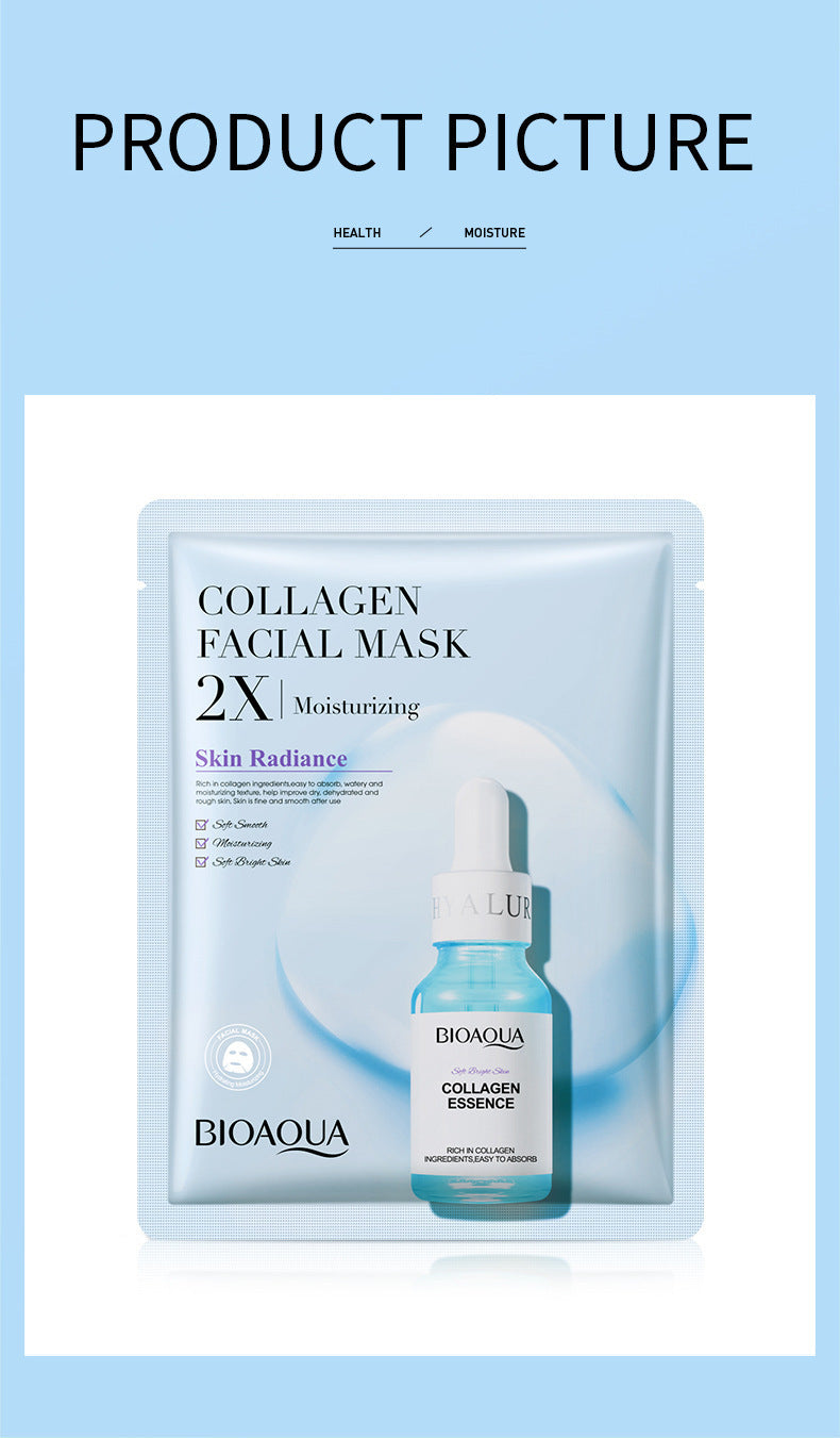 Packaging BIOAOUA Collagen Mask Sheet Pack Hydrating and Moisturizing   OBO Wholesale