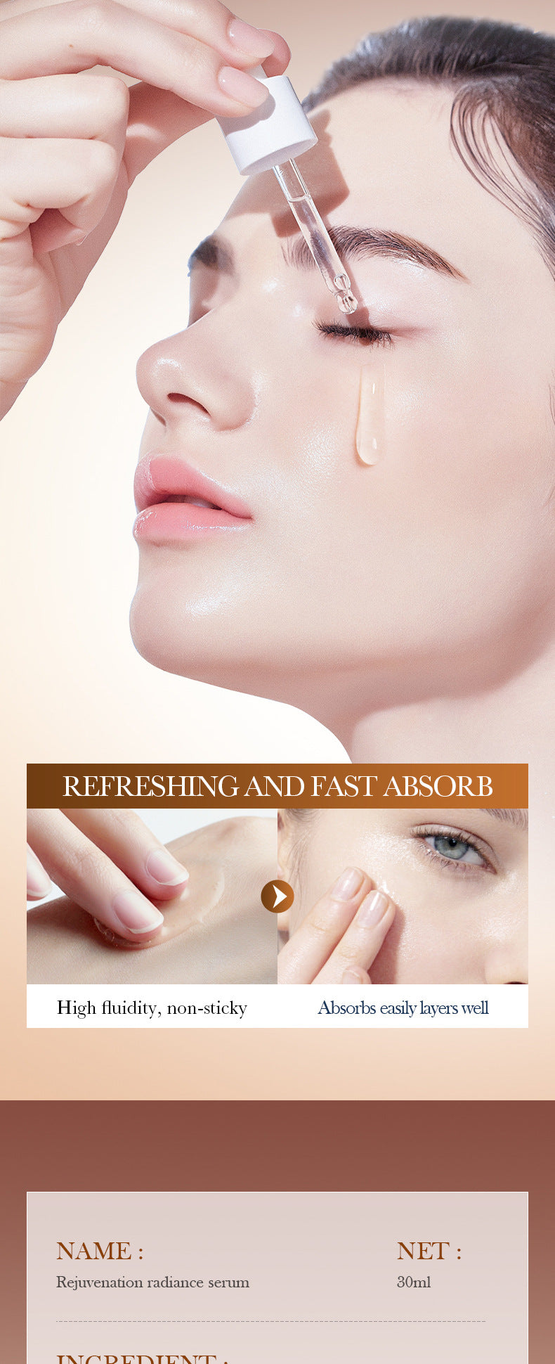 Skin Rejuvenation and Brightening Serum SADOER Moisturizing and Hydrating Essence Gel Cross-Border Wholesale