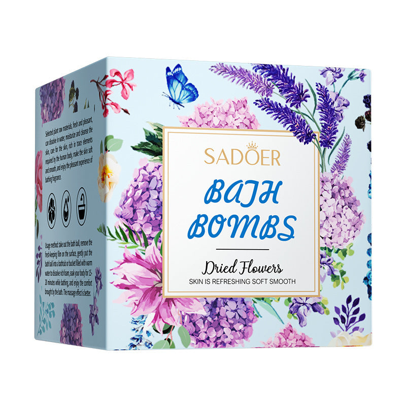 Dried Flower Explosive Bath Salt Ball100gSADOER Clean Fragrance Bath Ball  Wholesale