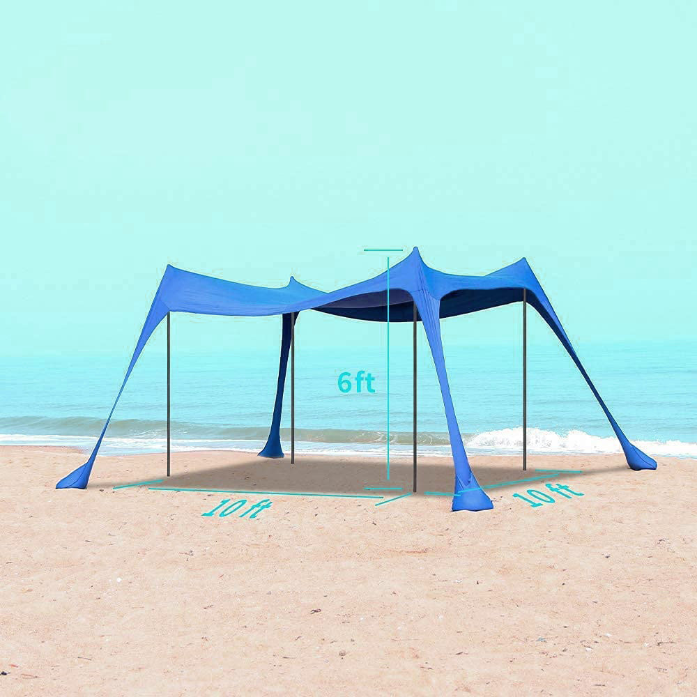 Outdoor Lawn Beach Lycra Canopy Tent Portable Lawn Camping Fishing Tent Outdoor Sun Protection Cooling Shade