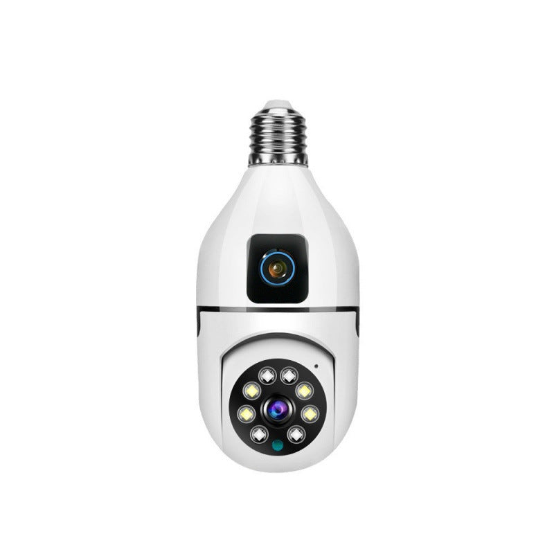 V380Binocular Bulb WiFi Camera Day and Night Full Color Panoramic HD Dual Lens Wireless Surveillance Camera
