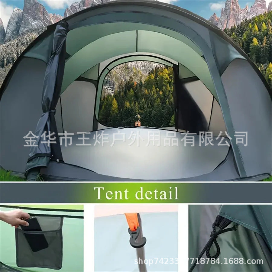 Hot-Selling Fully Automatic Hand-Pull Quick-Open Tent Travel Tent Camping Windproof Rainproof Sunproof Tent