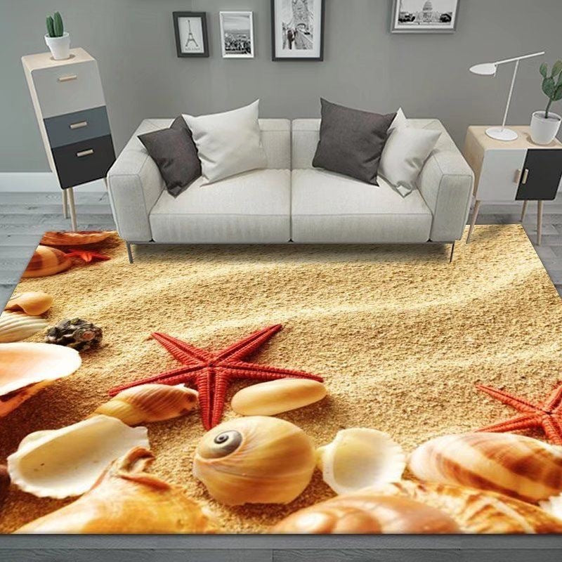 Living Room Carpet Stain-Resistant Easy to Clean Sofa Coffee Table Rug Home Insulation Silent Simple Style Non-Slip Crystal Velvet Carpet