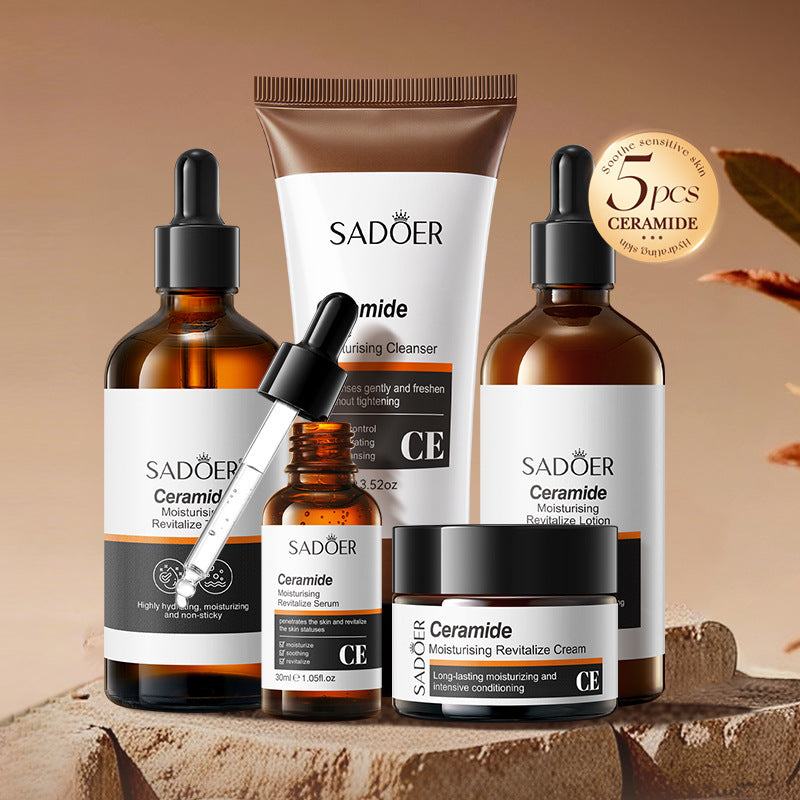 Ceramide Moisturizing and Brightening Set SADOER Moisturizing and Hydrating Set Box Cross-Border Wholesale