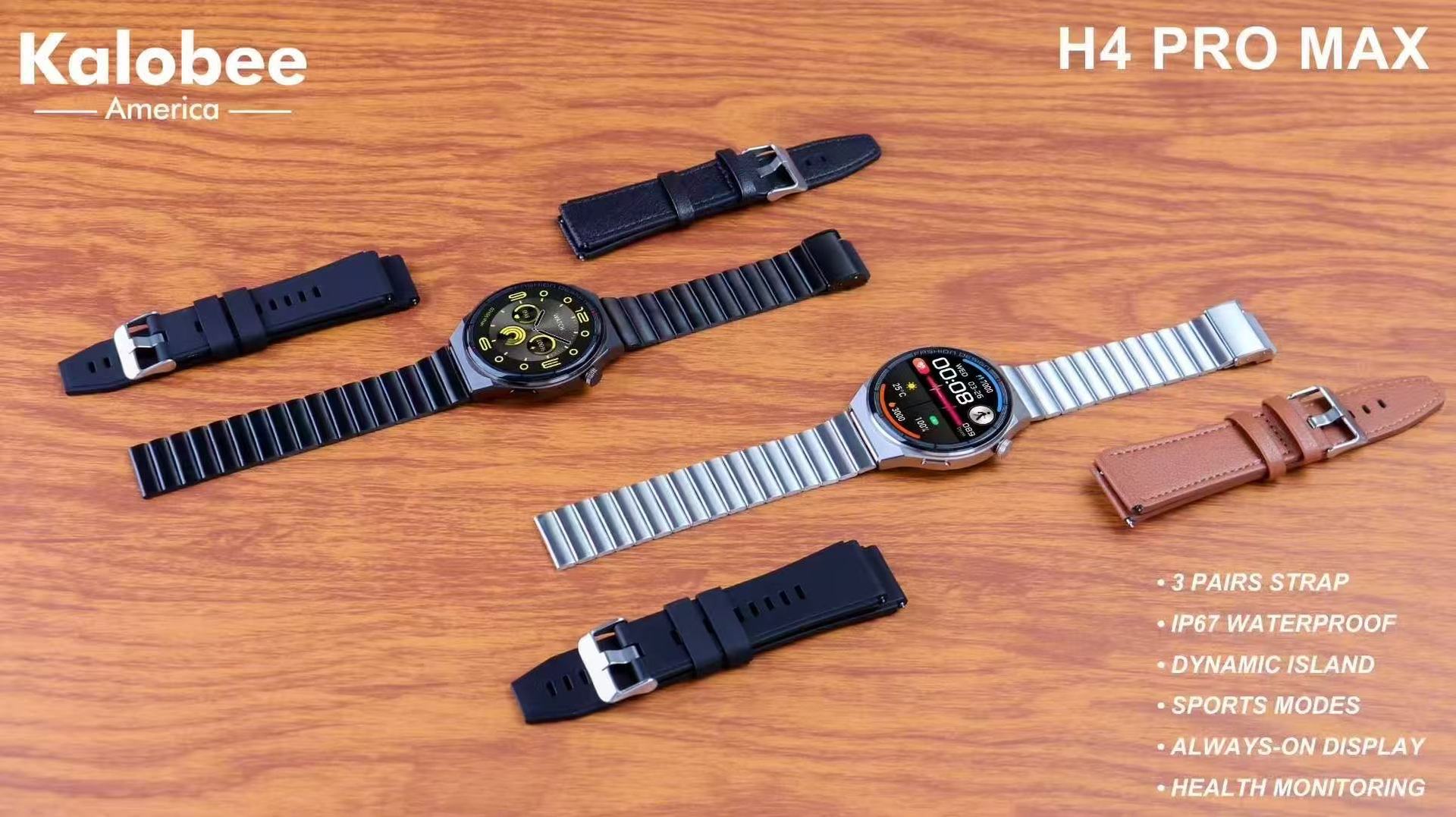 H4 ProMax Smart Watch1.39inch Bluetooth call, heart rate monitor, step counter, sleep monitoring, message notifications