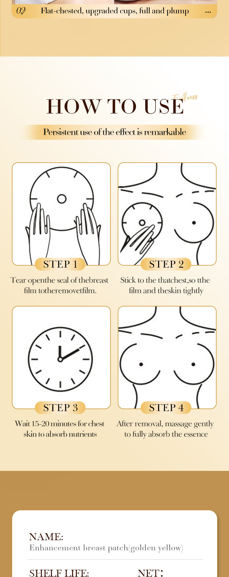 Breast Enhancement Nipple Covers17g BIOAOUA Lifting and Firming Breast Pads Fengyun Breast Paste Cross-Border Trade