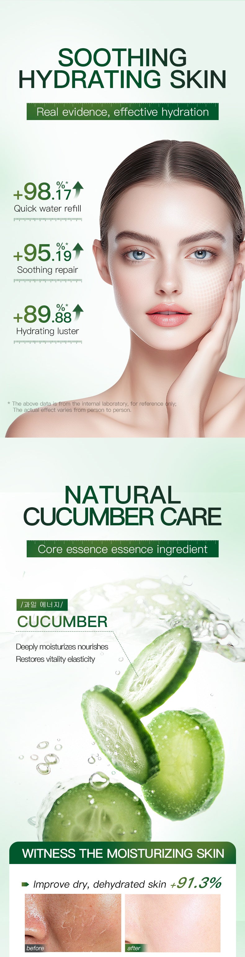 Cucumber Skin Rejuvenation Mask SADOER Hydrating and Moisturizing Plant and Fruit Face Mask  Wholesale