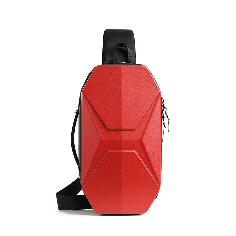 ozuko Functional trendy men's chest bag PC Hard Shell Waterproof Multifunctional Crossbody Bag Shoulder Outing Sports Men's Bag