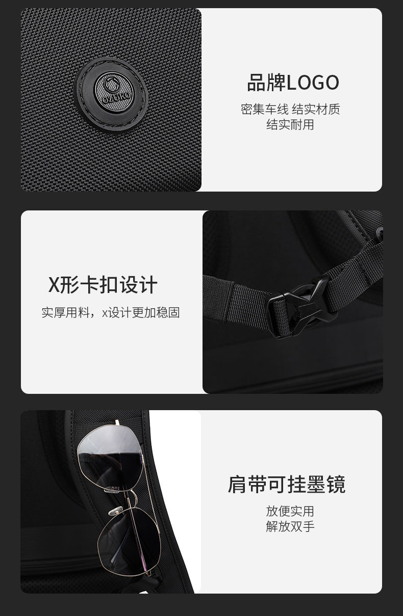 ozuko Business Backpack Men's Waterproof Computer School Bag High-looking commuter travel backpack for college students