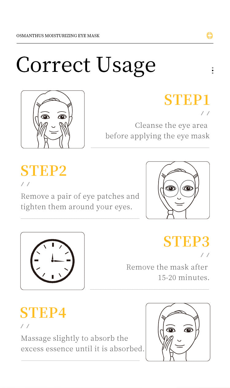 Golden Osmanthus Eye Mask Patch SADOER Moisturizing and Hydrating to Reduce Dark Circles  Foreign Trade Live Wholesale