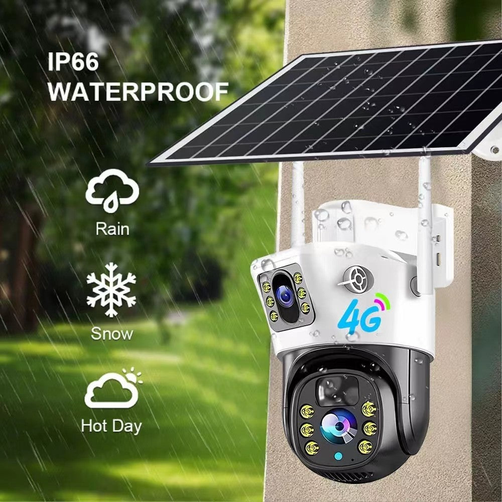 V380Solar Monitor Outdoor Dual Screen Binocular Camera4gsolarcamera Camera