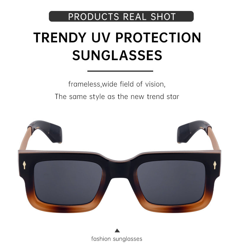 Retro Small Square Frame Men's Sunglasses Personality Street Style Sunglasses High-end Driving Glasses sunglasses