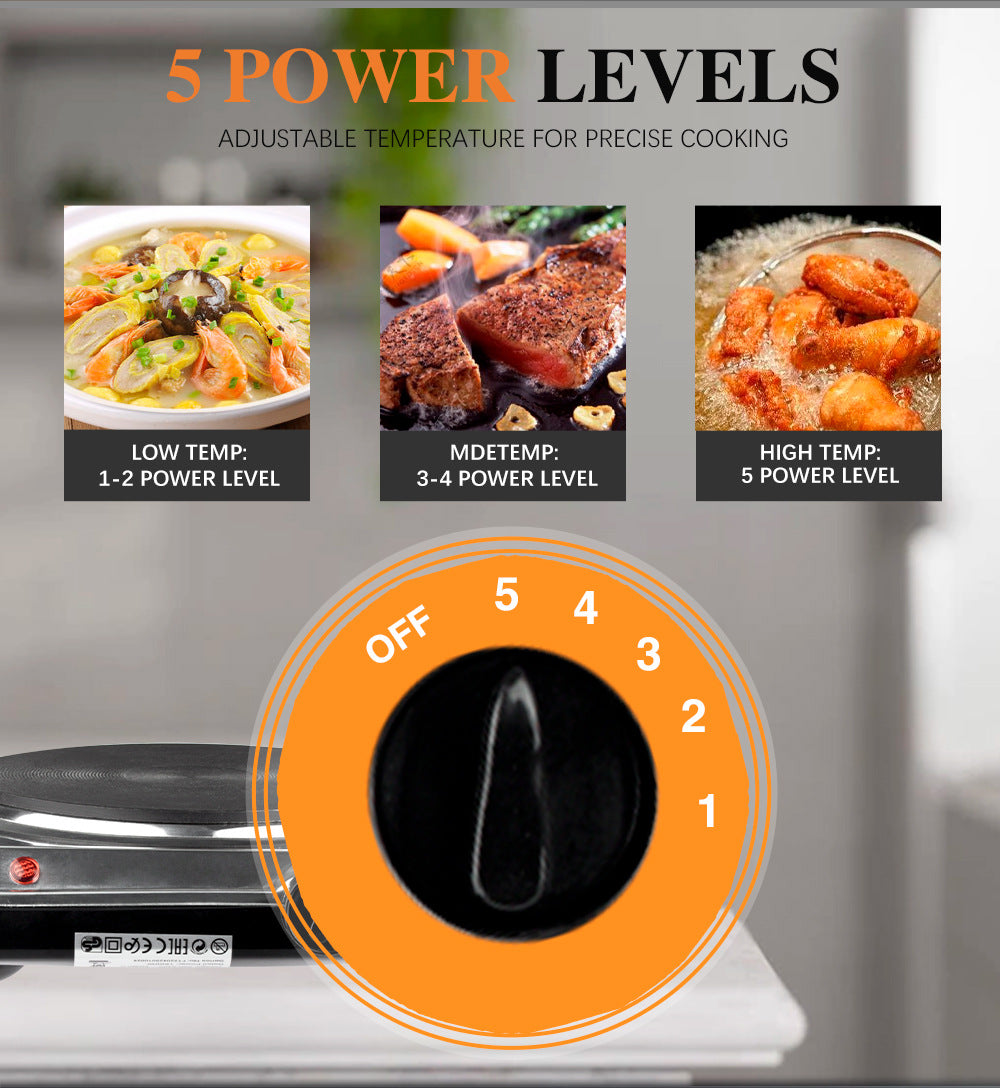 1500W Multifunctional Household Electric Stove Adjustable Temperature Electric Stove Portable Stove Mini Coffee Electric Stove
