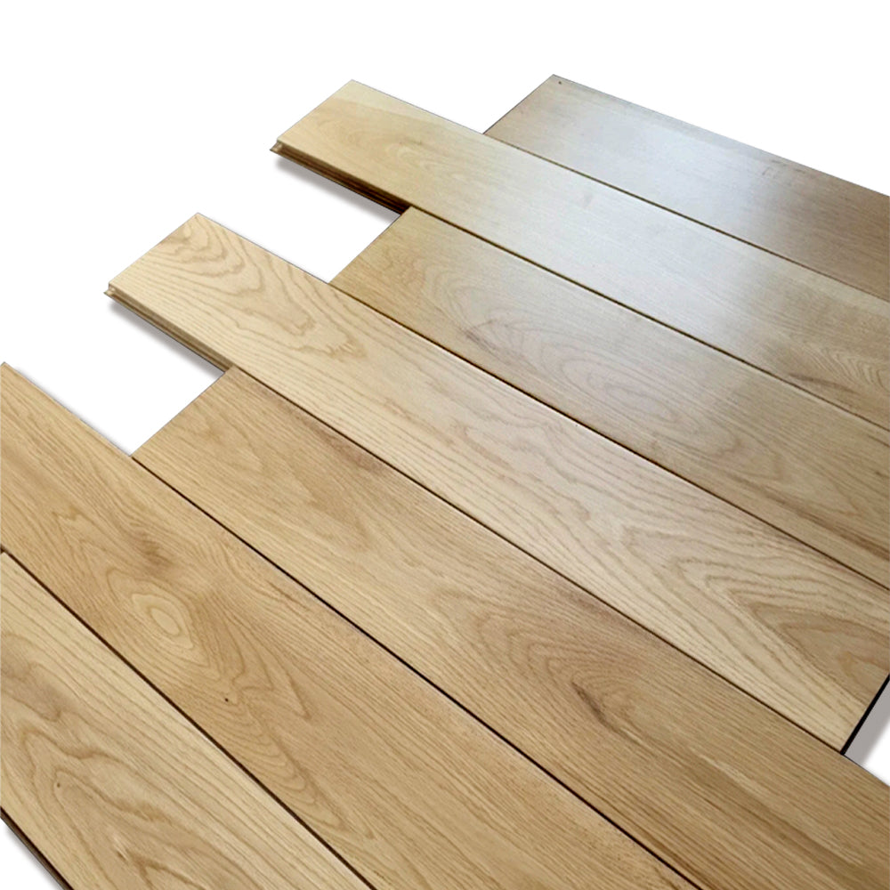 18mm Solid Oak Hardwood Flooring Waterproof Scratch-Resistant Eco-Friendly Customizable Size for Kitchen Retail Outdoor Use