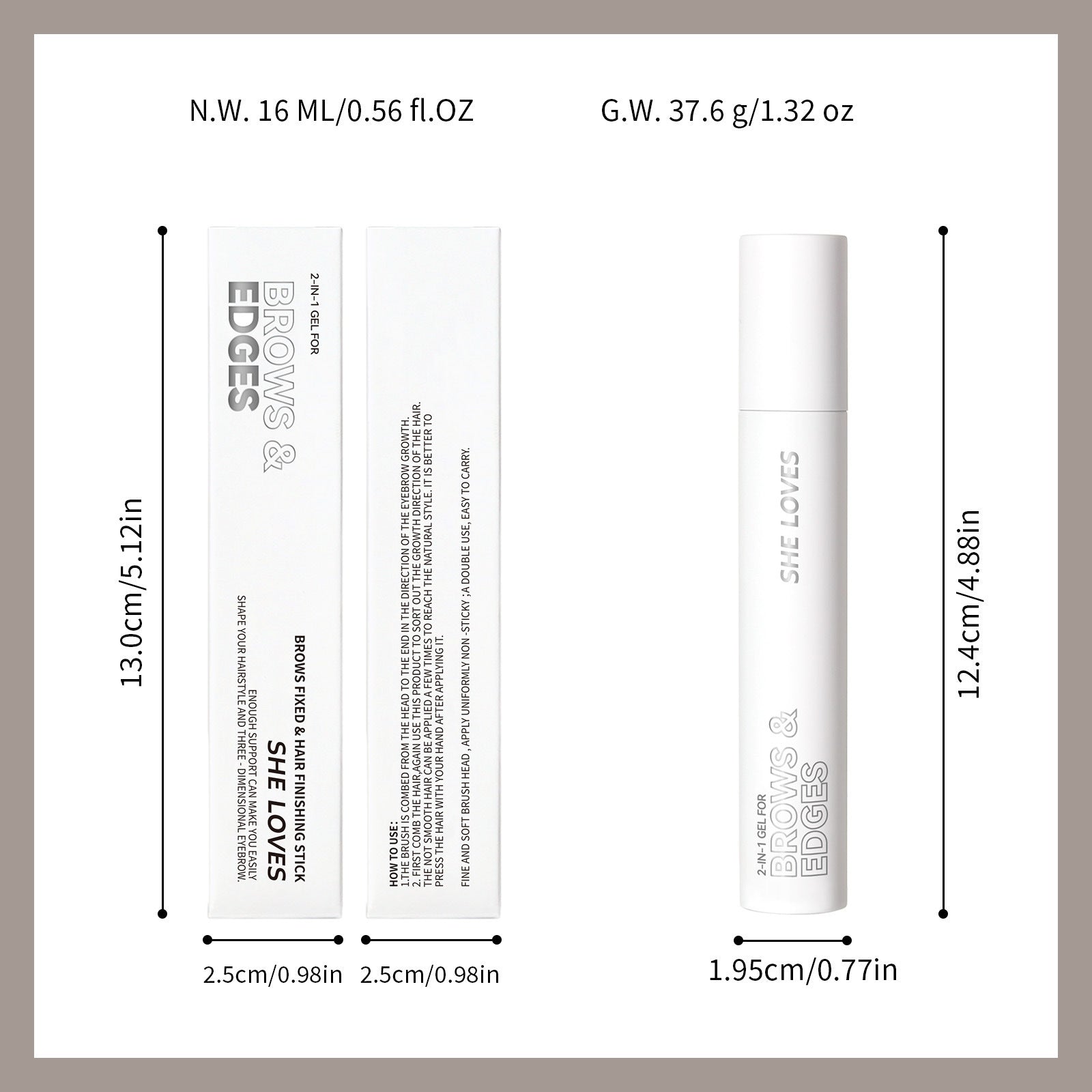 Eyebrow Hair Styling Stick brows & hair styling Silicone-free Alcohol Quick-Dry Long-Lasting Setting