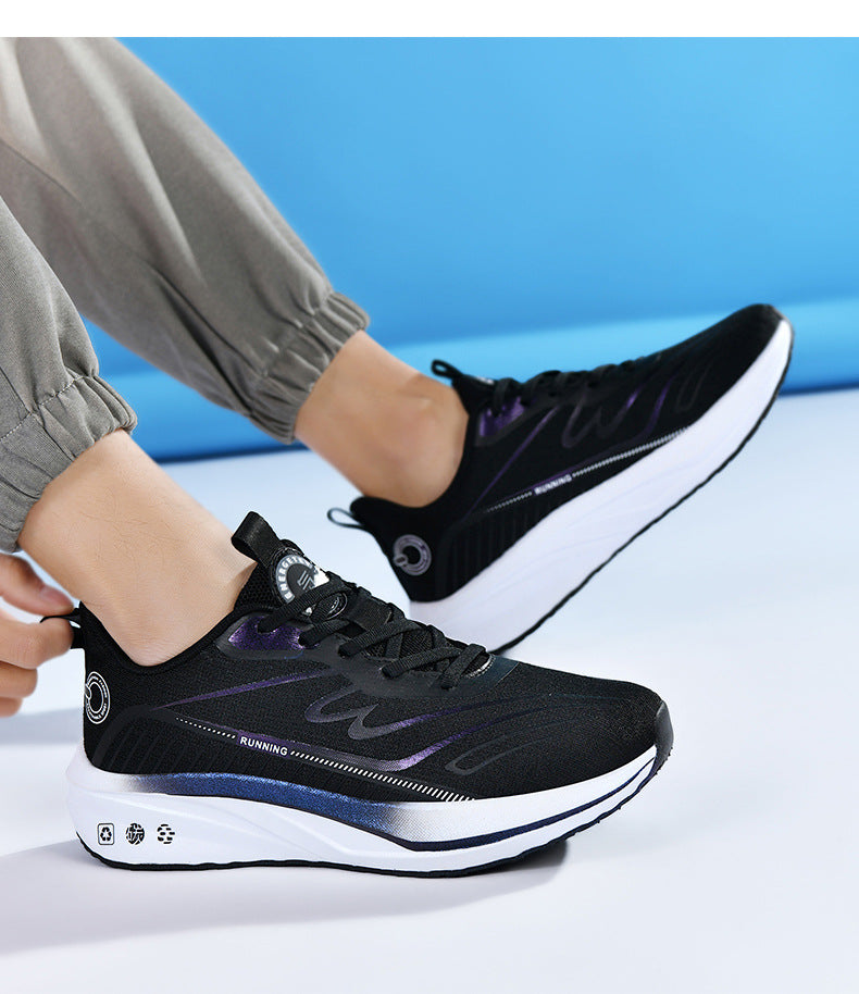 2025Large Size Marathon Running Shoes for Men and Women, Outdoor Aerobic Running, Lightweight and Breathable, Student Physical Test Running Shoes