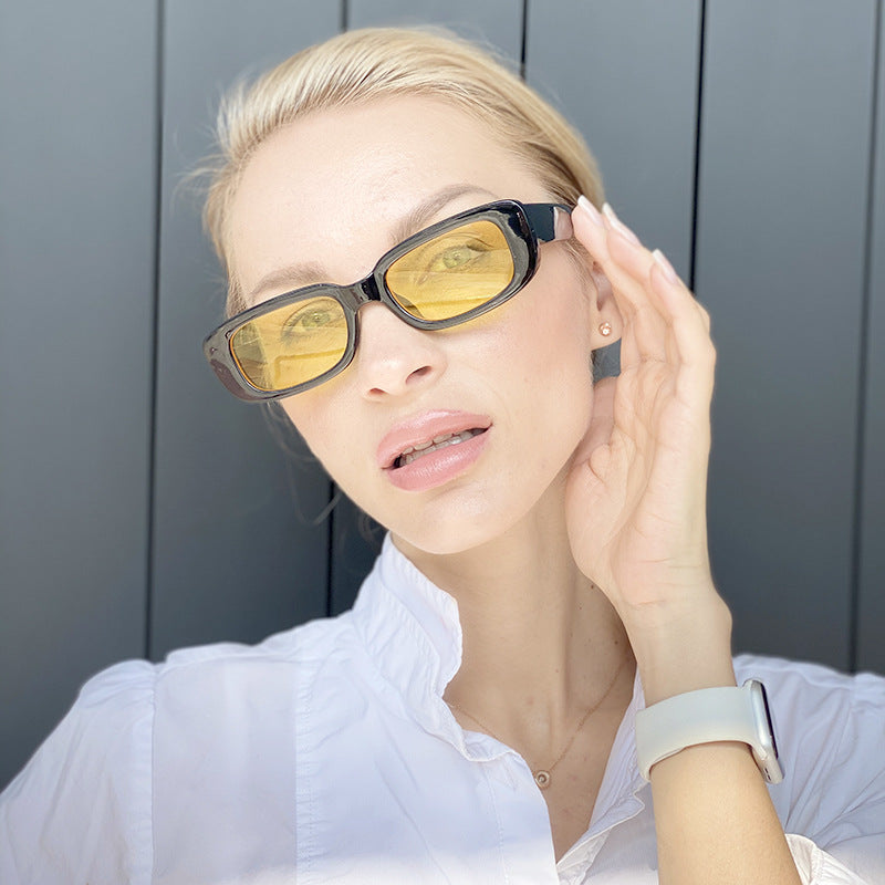 Vintage Cat Eye Sunglasses for Women Fashion Trend Oval Small Frame Sunglasses Sun Protection Glasses sunglasses
