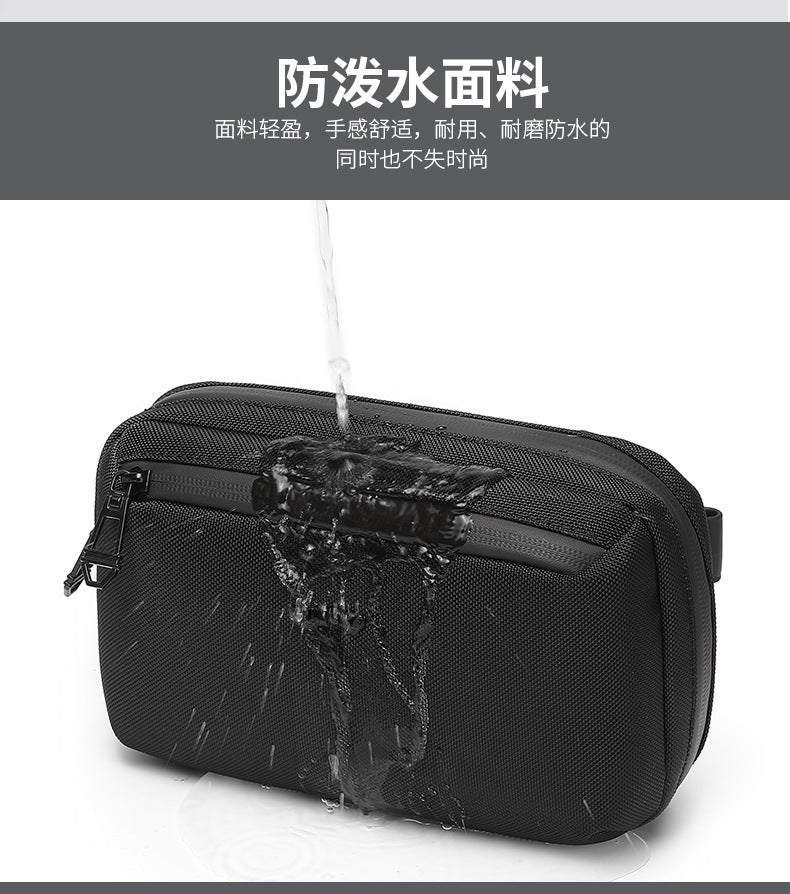 OZUKO Men's Clutch Bag Crossbody Bag Chest Bag High-end Waterproof Multifunctional Trendy Brand Shoulder Bag Organizer Bag