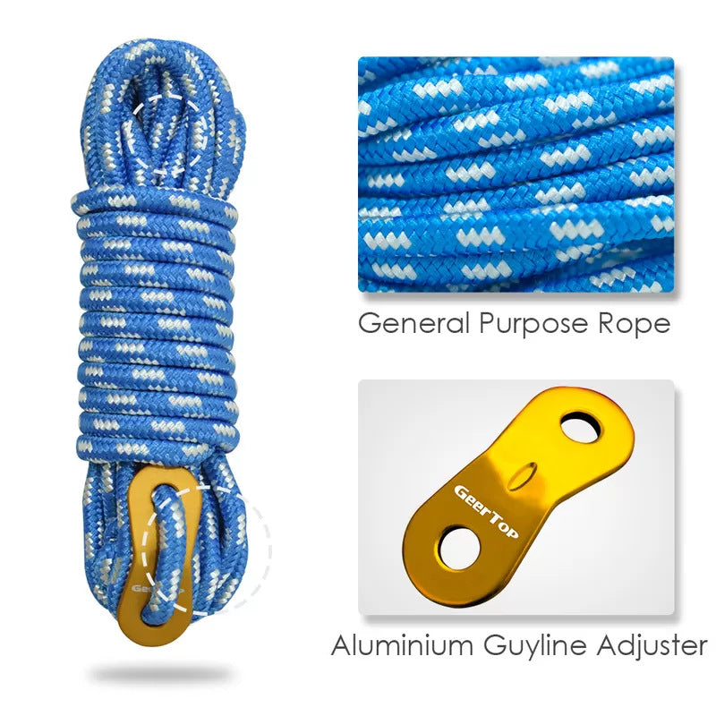 Outdoor camping tent accessory reflective guy ropes5MM Canopy Fixed Windproof Drawstring Clothesline Canopy Wind Rope6Strip